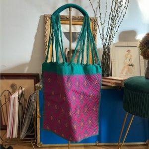 Hand-loomed, Embroidered Boho Bag